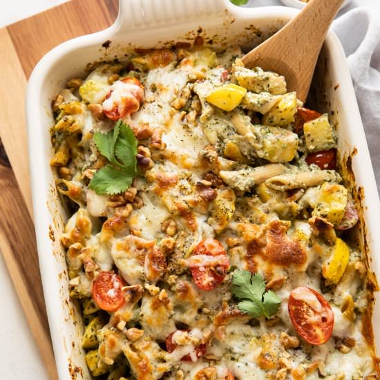 Chicken Pesto Pasta Bake