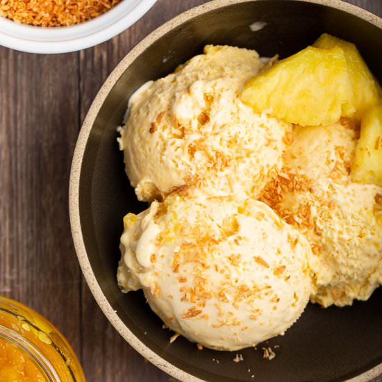 Pineapple Toasted Coconut Ice Cream