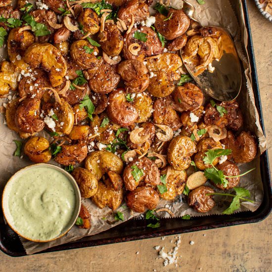 Mexican smashed potatoes