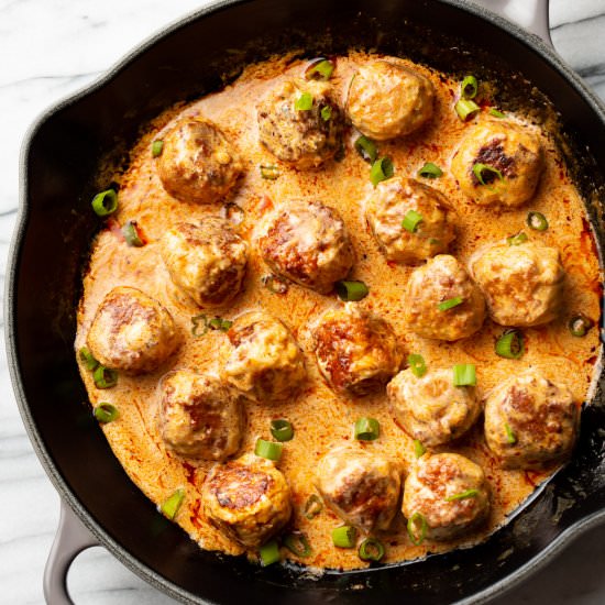 buffalo chicken meatballs