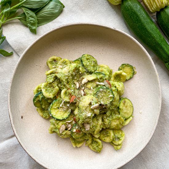 Vegan Courgette Pesto Pasta
