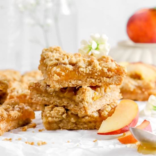 Peach and Nutmeg Crumble Bars