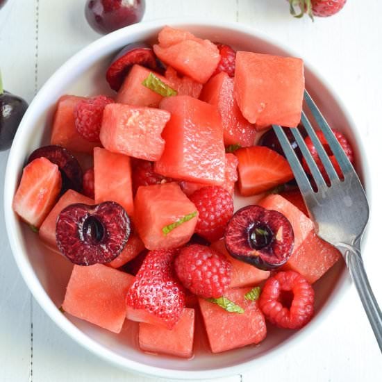 Watermelon berry salad