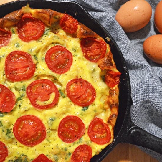Spring Onion and Tomato Pie