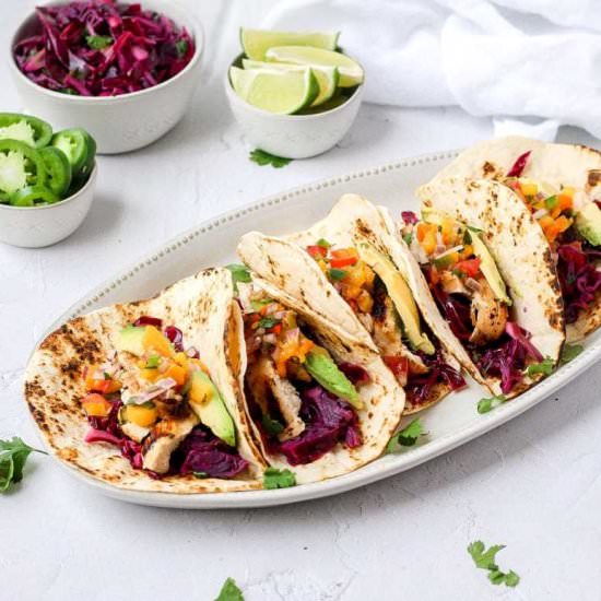 Chicken Tacos with Mango Salsa