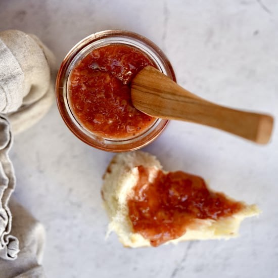 Strawberry Rhubarb Quick Jam