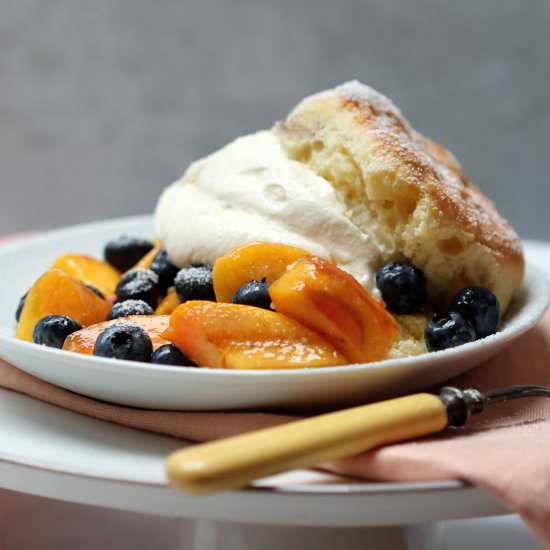 Peach and Blueberry Shortcakes