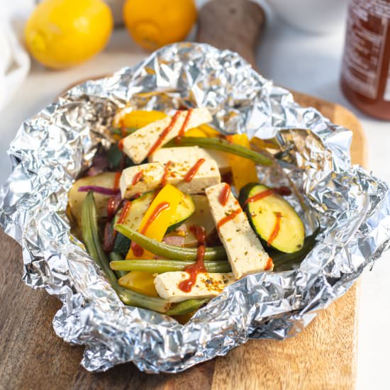 Tofu and Veggies and Packets Foil