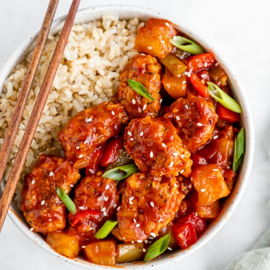 Vegan Sweet and Sour Pork