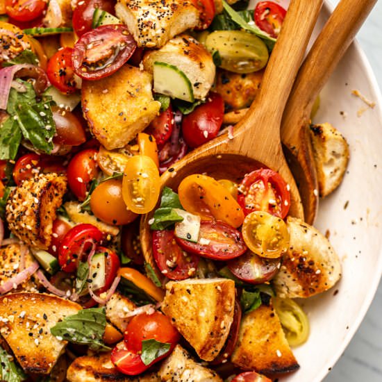 EVERYTHING BAGEL PANZANELLA SALAD