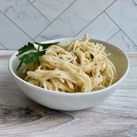 Creamy Lemon Angel Hair Pasta