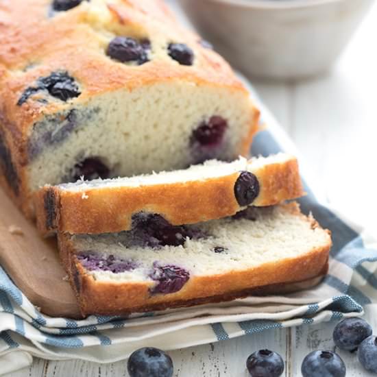 Sweet Keto Blueberry Bread
