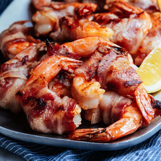 Grilled Bacon Wrapped Shrimp