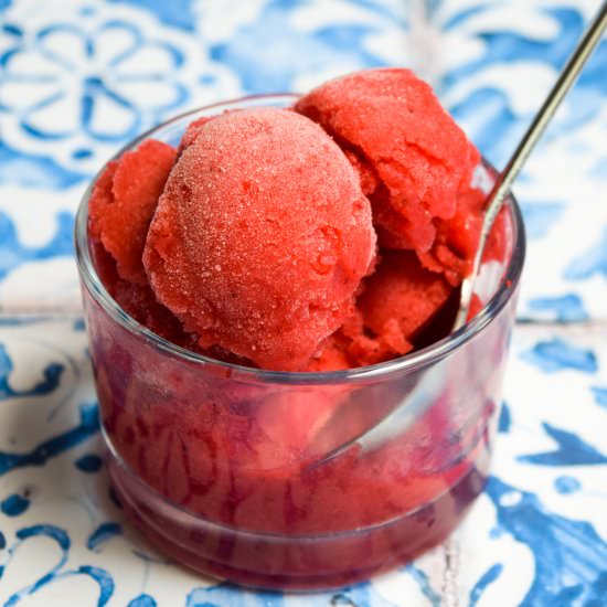 Fresh Strawberry Sorbet