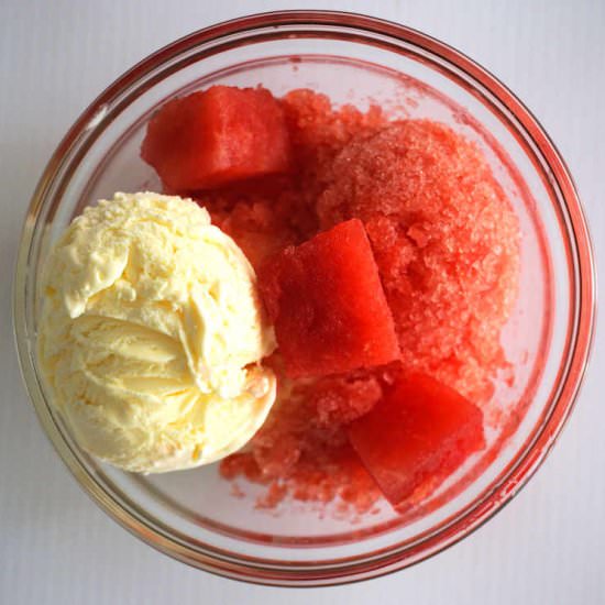 watermelon granita dessert