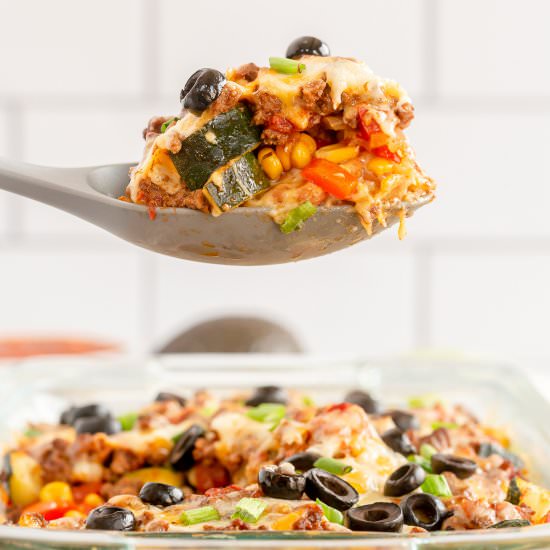 Beef and Vegetable Taco Bake