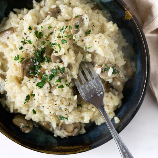 Pressure Cooker Mushroom Risotto