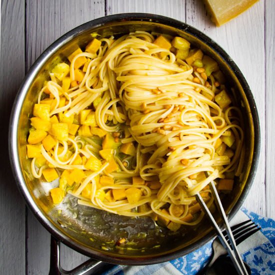 Summer Pasta with Yellow Zucchini