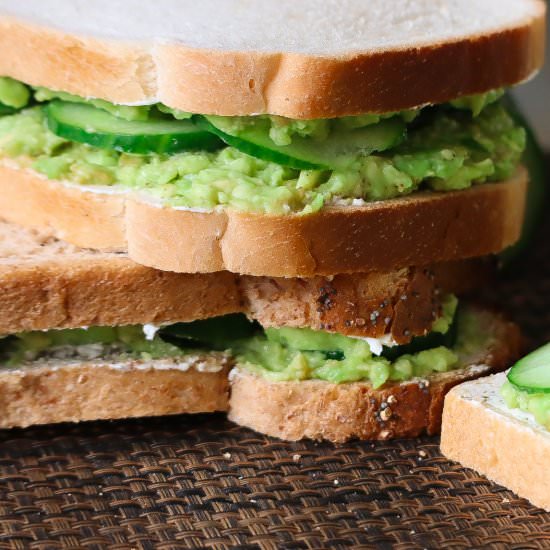 Cucumber and Avocado Sandwich