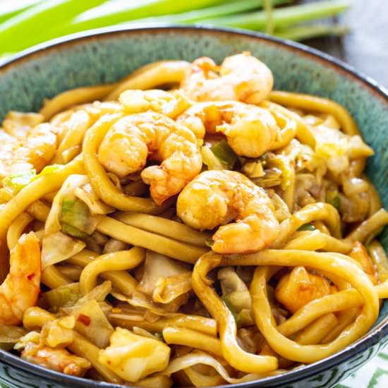 Spicy Shrimp Udon