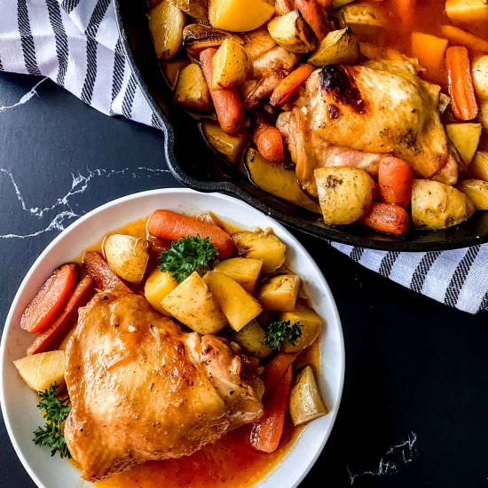 One Pan Honey Garlic Chicken