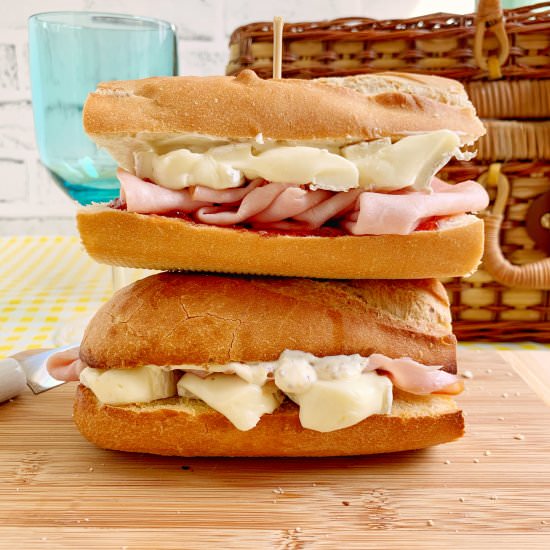 French Ham and Cheese Baguette