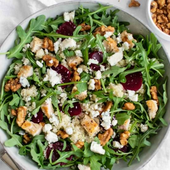 Quinoa Arugula Salad with Chicken