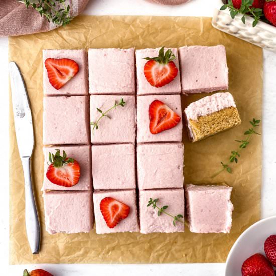 Strawberry Thyme Blondies
