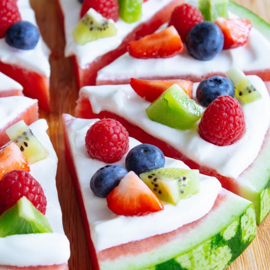 Healthy Watermelon Fruit Pizza