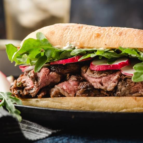 Grilled Skirt Steak Sandwich