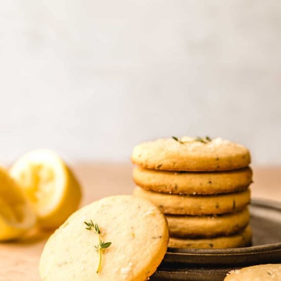 Lemon Thyme Shortbread Cookies