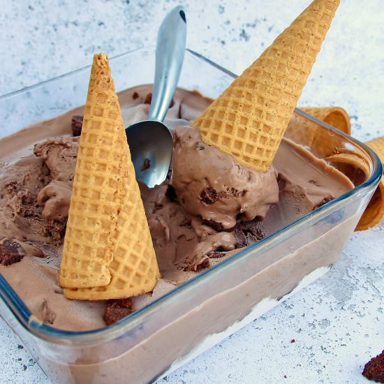 Chocolate Brownie Ice Cream GF