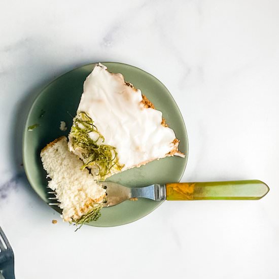 lime glazed angel food cake