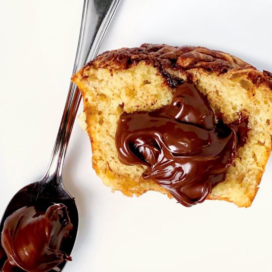 Vegan Nutella Banana Muffins