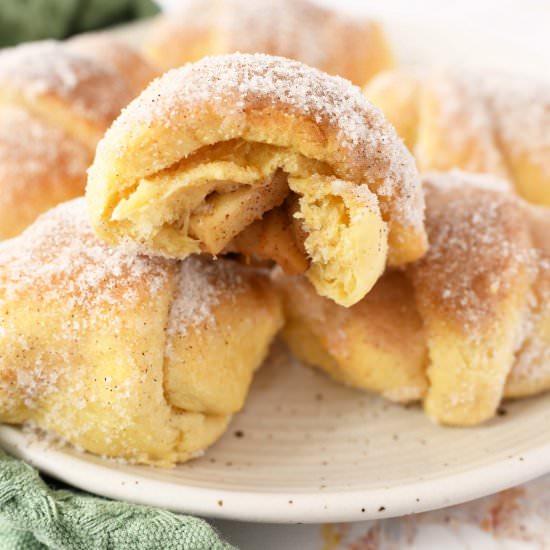 Crescent Apple Rolls with Cinnamon