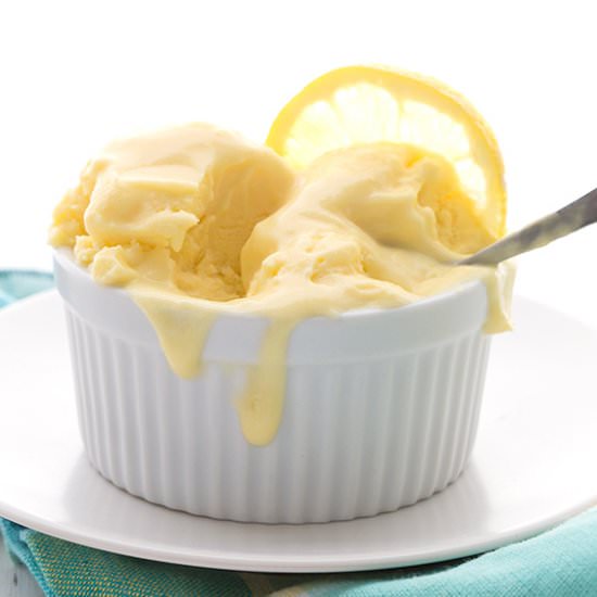 Keto Lemon Curd Ice Cream