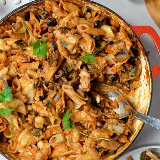 Vegan Pasta Bake (No Boil Pasta)