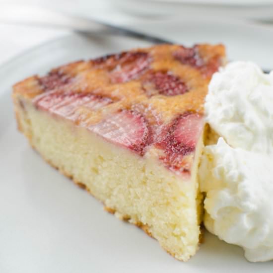 Strawberry Upside Down Ricotta Cake