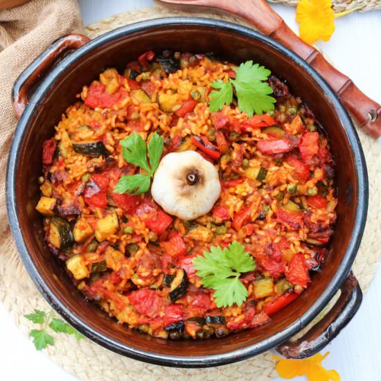 Vegan Spanish Baked Rice