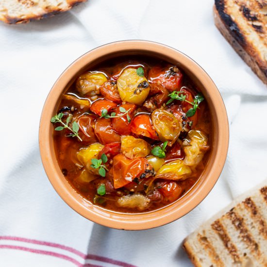 Garlic Balsamic & Herb Tomatoes