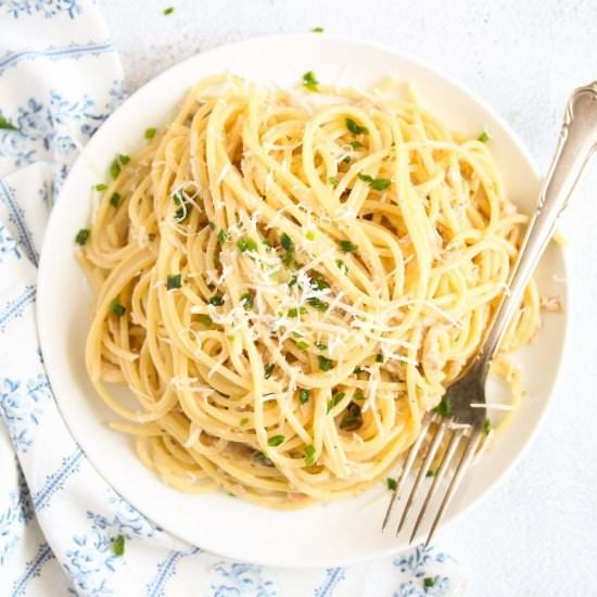 Creamy Tuna Carbonara
