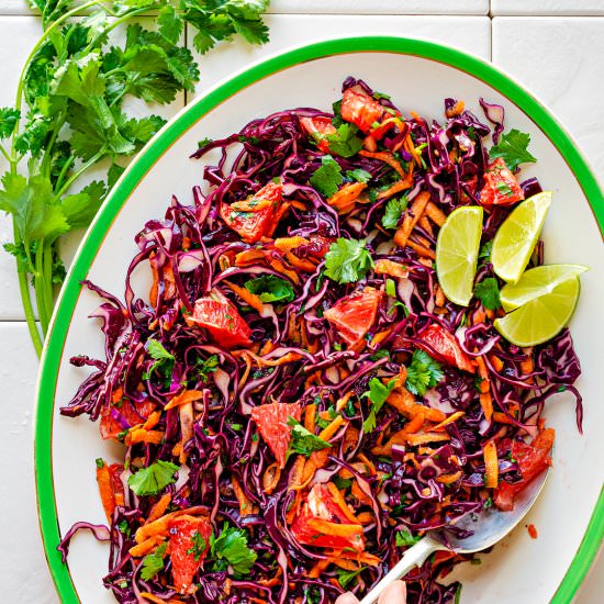Grapefruit, Cabbage & Carrot Salad