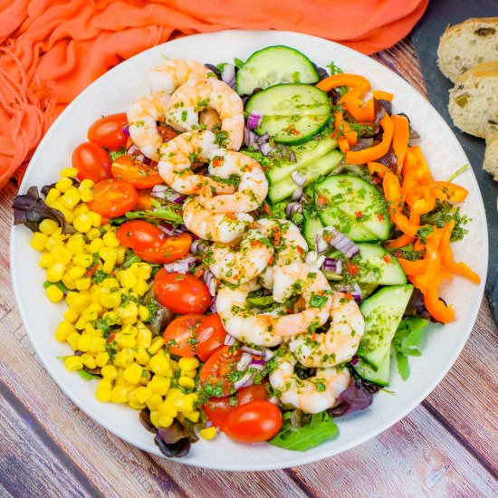 King Prawn Salad & Chili Dressing