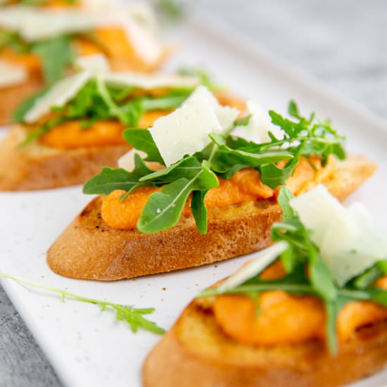 Romesco Crostini (Gluten Free)
