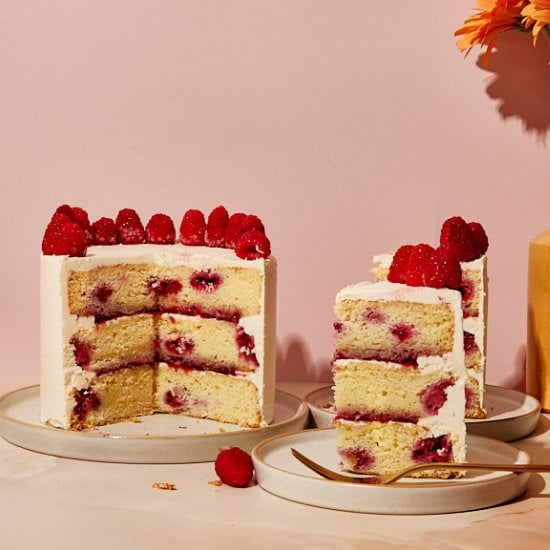 Raspberry and Orange Blossom Cake