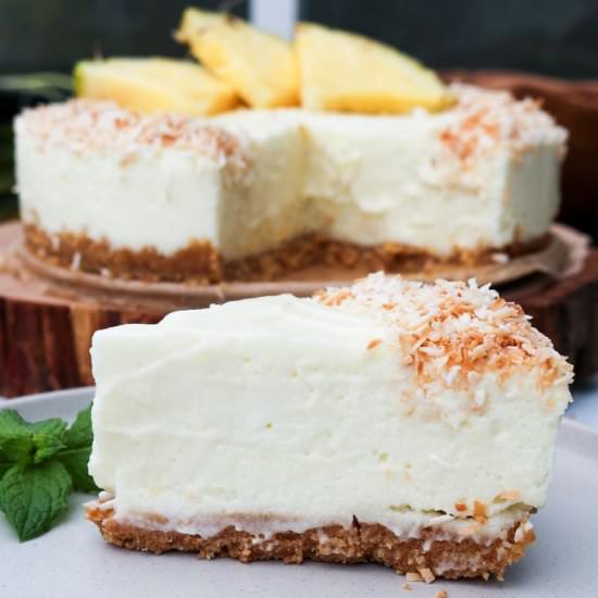 Vegan Pina Colada Cheesecake