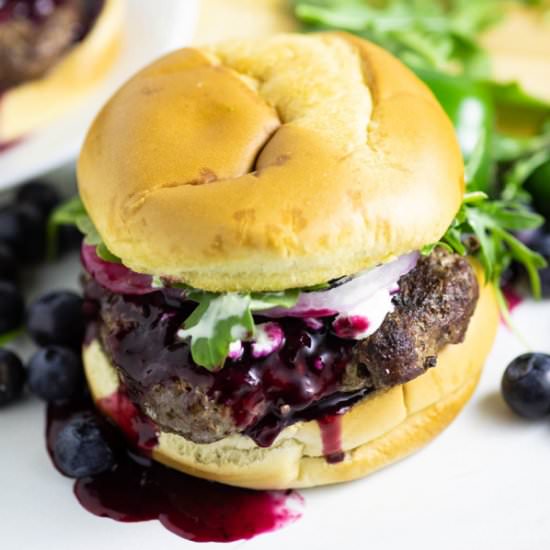 Spicy Blueberry Burgers