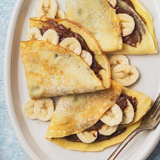 Banana Nutella Crepes