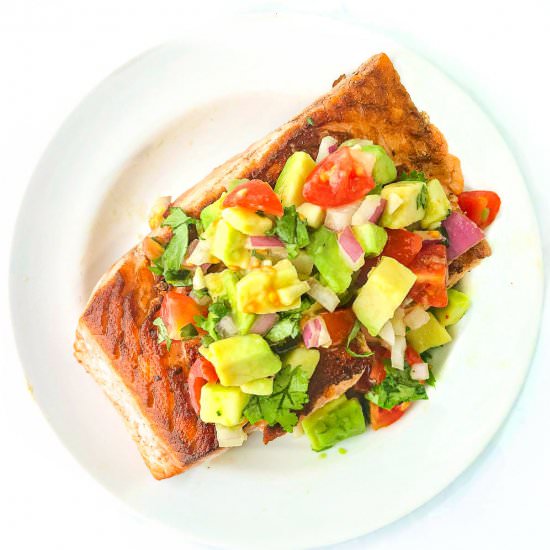 Keto Salmon with Chunky Avocado