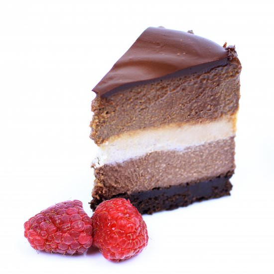 Triple Layer No Bake Cheesecake